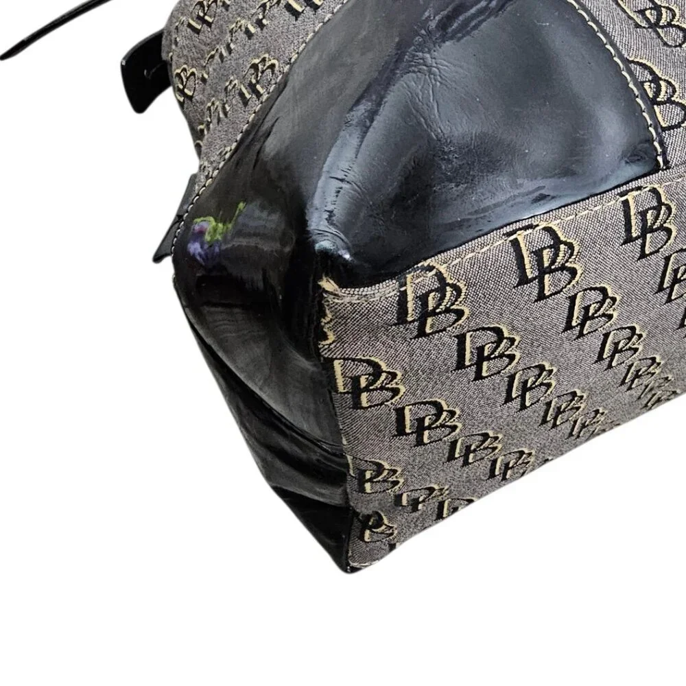 Dooney & Bourke Nikki Hobo Rare Sample Signature Canvas Leather Handbag